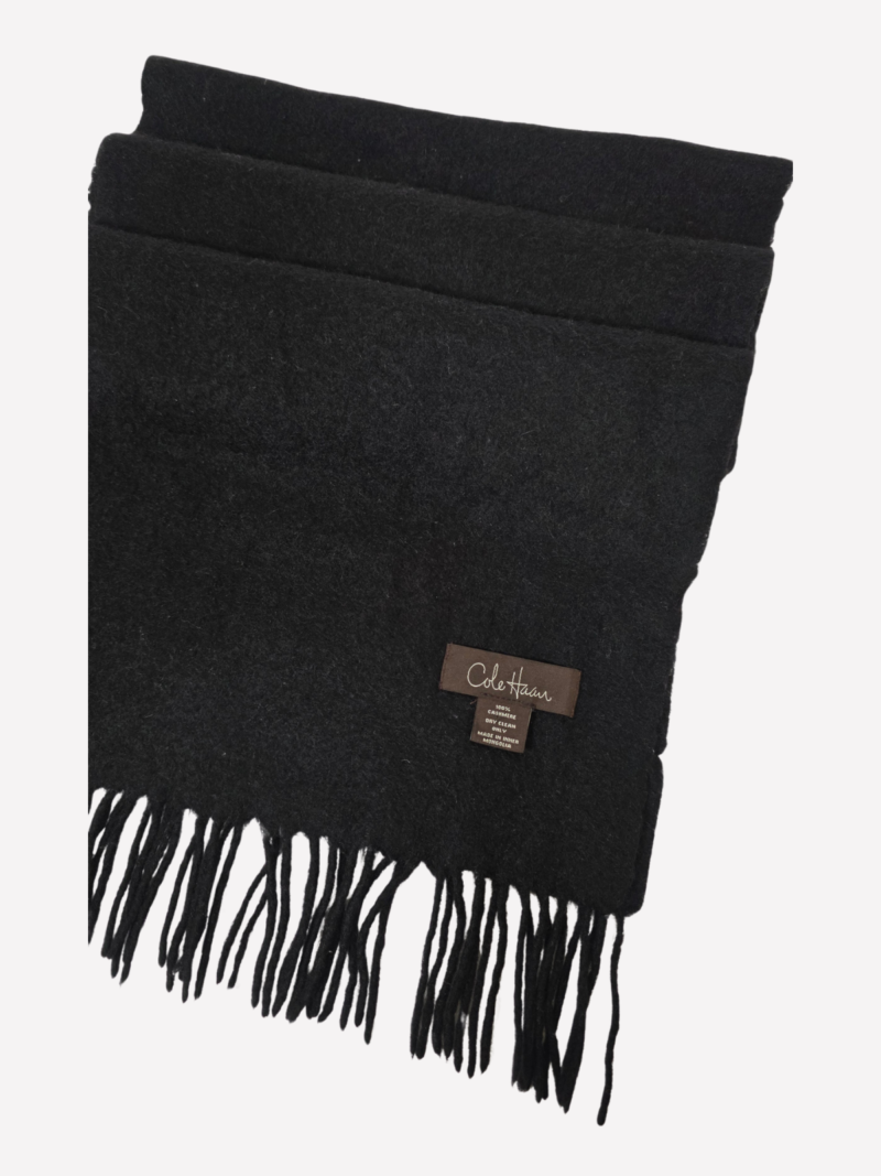 Cole Haan black cashmere scarf - Image 2