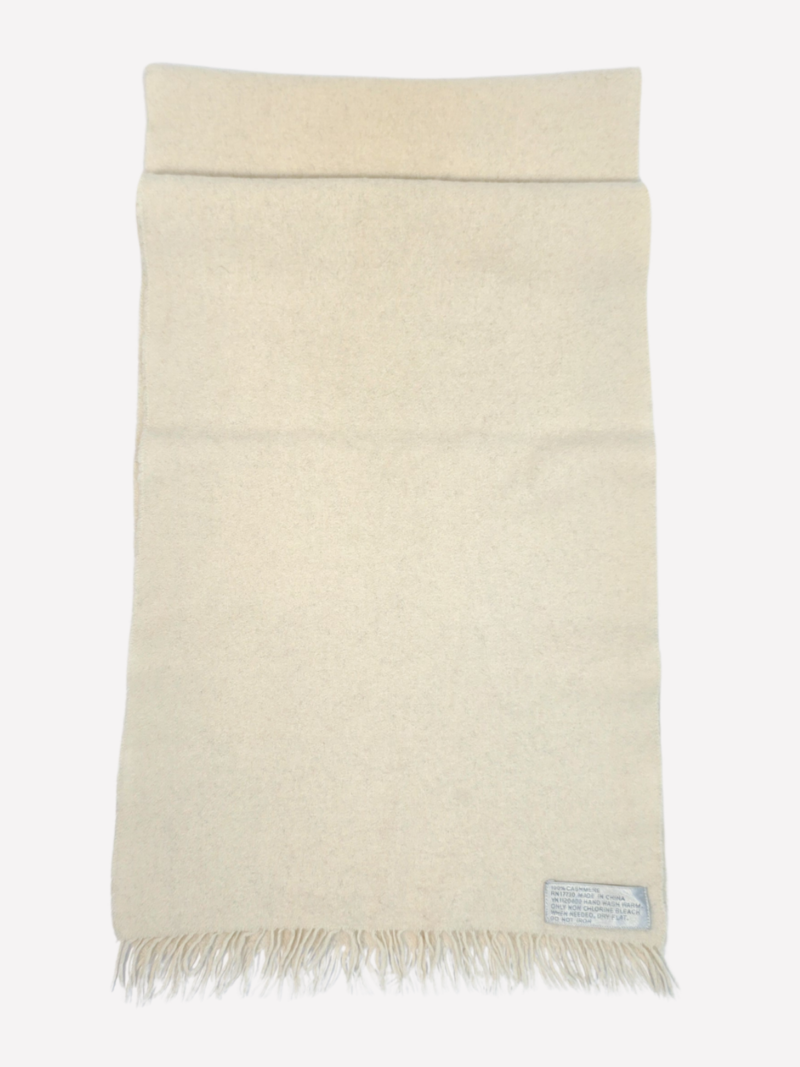 Cream white cashmere scarf - Image 2