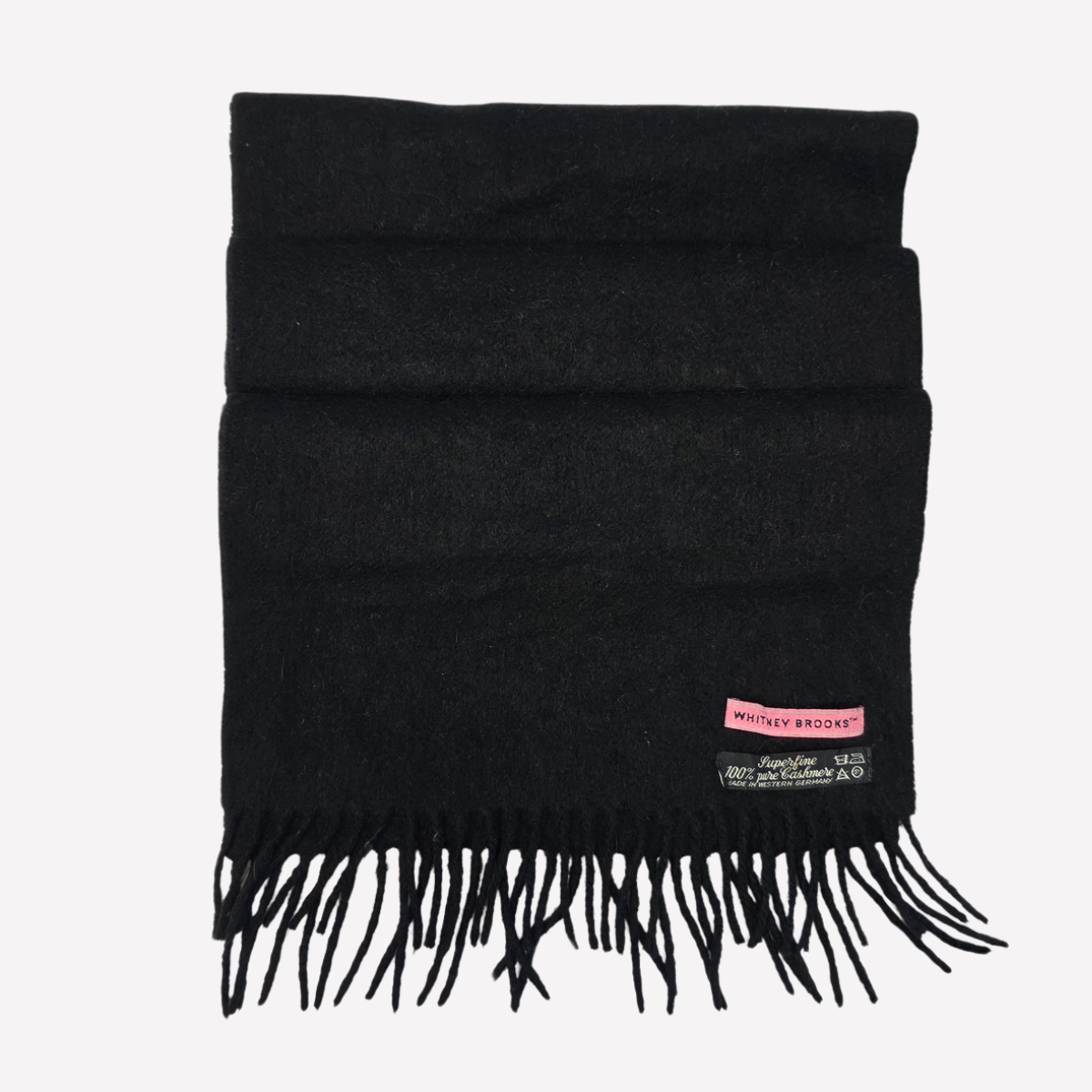 Whitney Brooks black vintage cashmere scarf Whitney Brooks black vintage cashmere scarf - Image 1