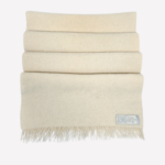 Cream white cashmere scarf