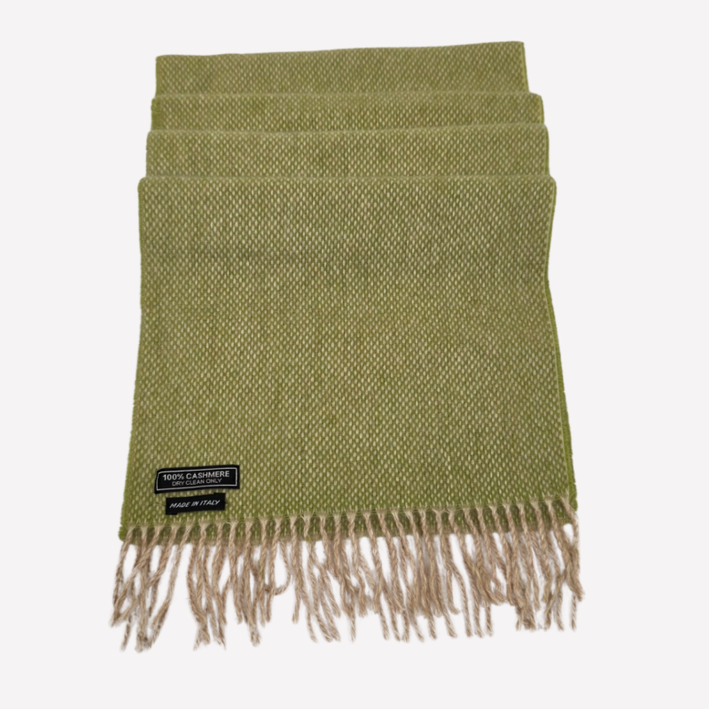 Green cashmere scarf