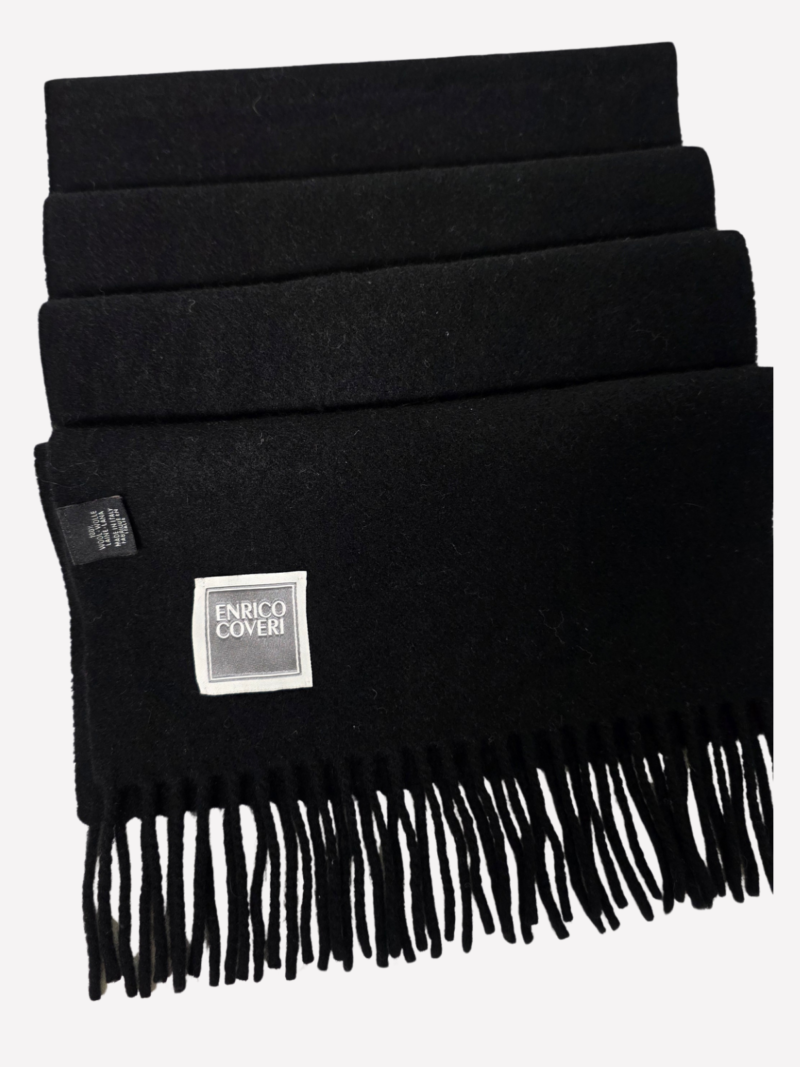 Enrico Coveri black wool scarf - Image 2