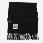 Enrico Coveri black wool scarf