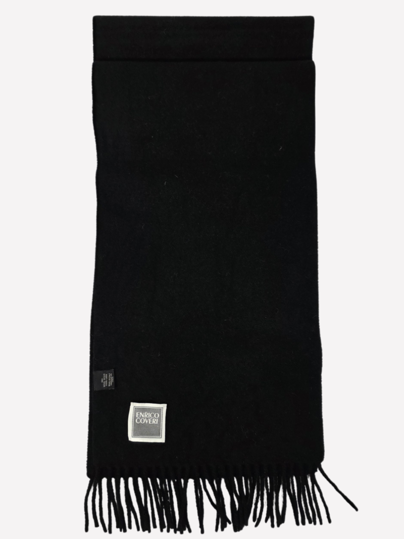 Enrico Coveri black wool scarf - Image 3