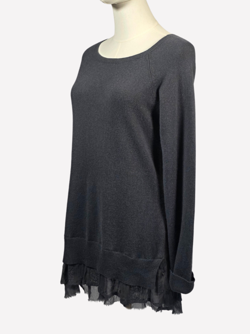 Garnet Hill dark blue-grey cashmere tunic - Image 2