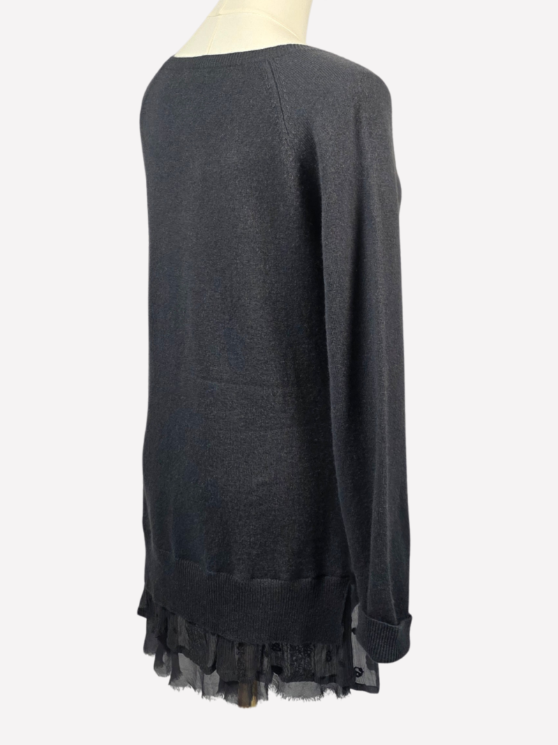 Garnet Hill dark blue-grey cashmere tunic - Image 3