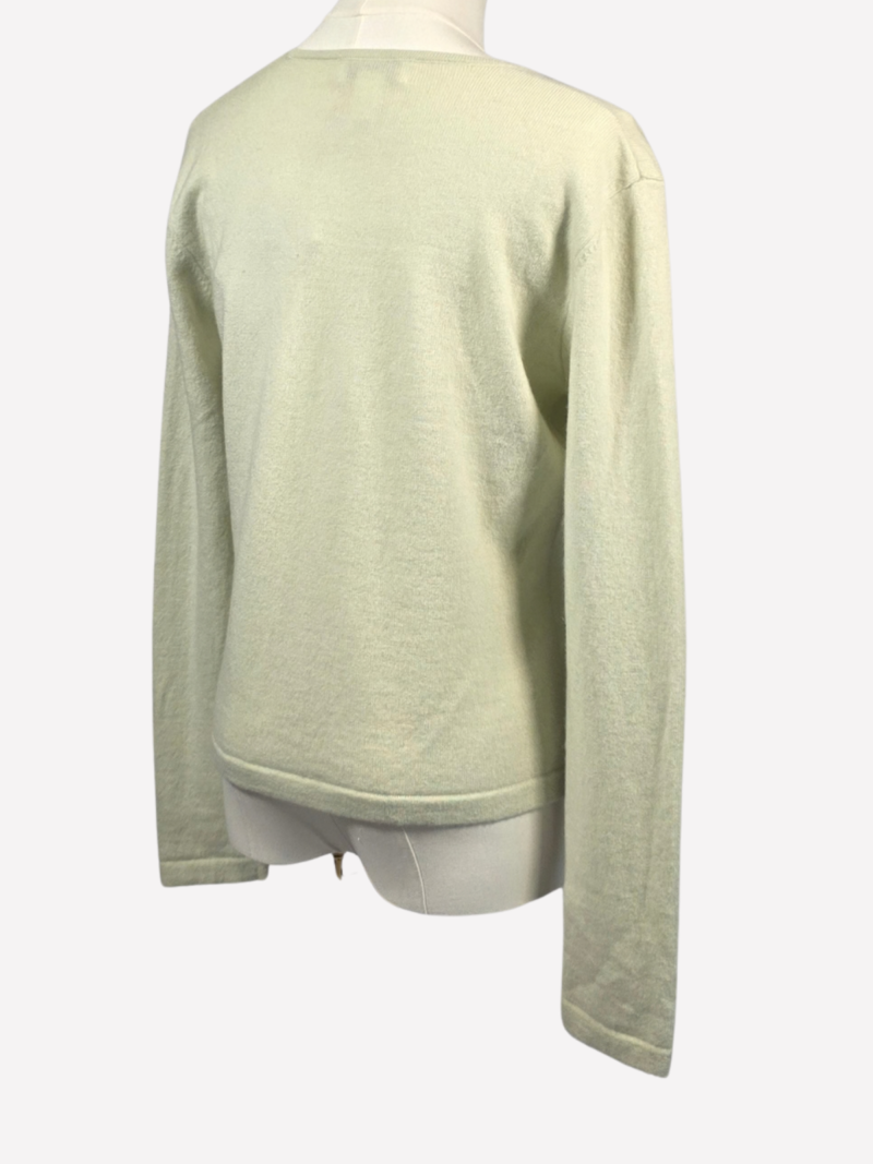 Jones New York light green cashmere cardigan - Image 3