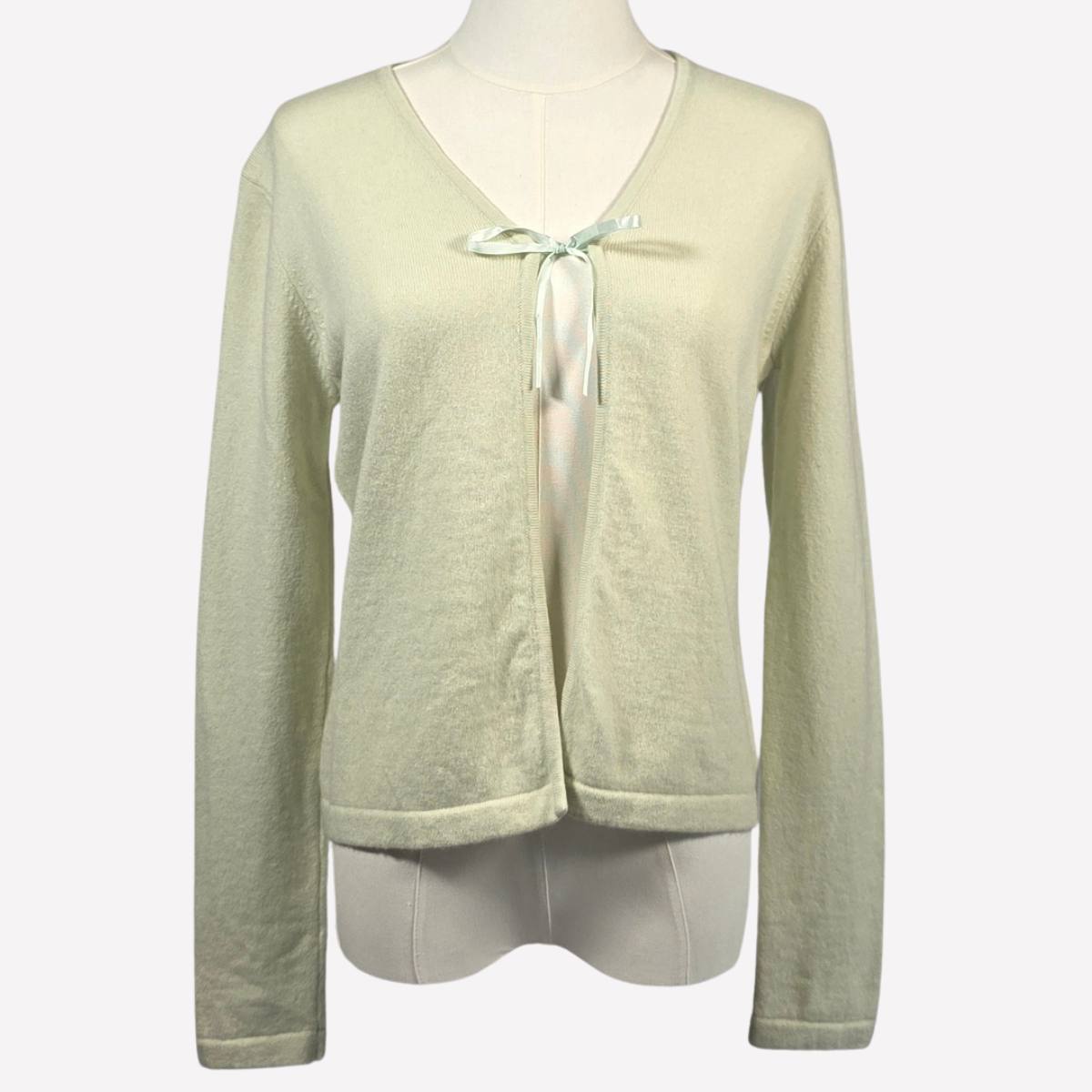 Jones New York cashmere cardigan Jones New York light green cashmere cardigan - Image 1