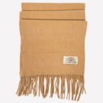 Camel-brown cashmere scarf