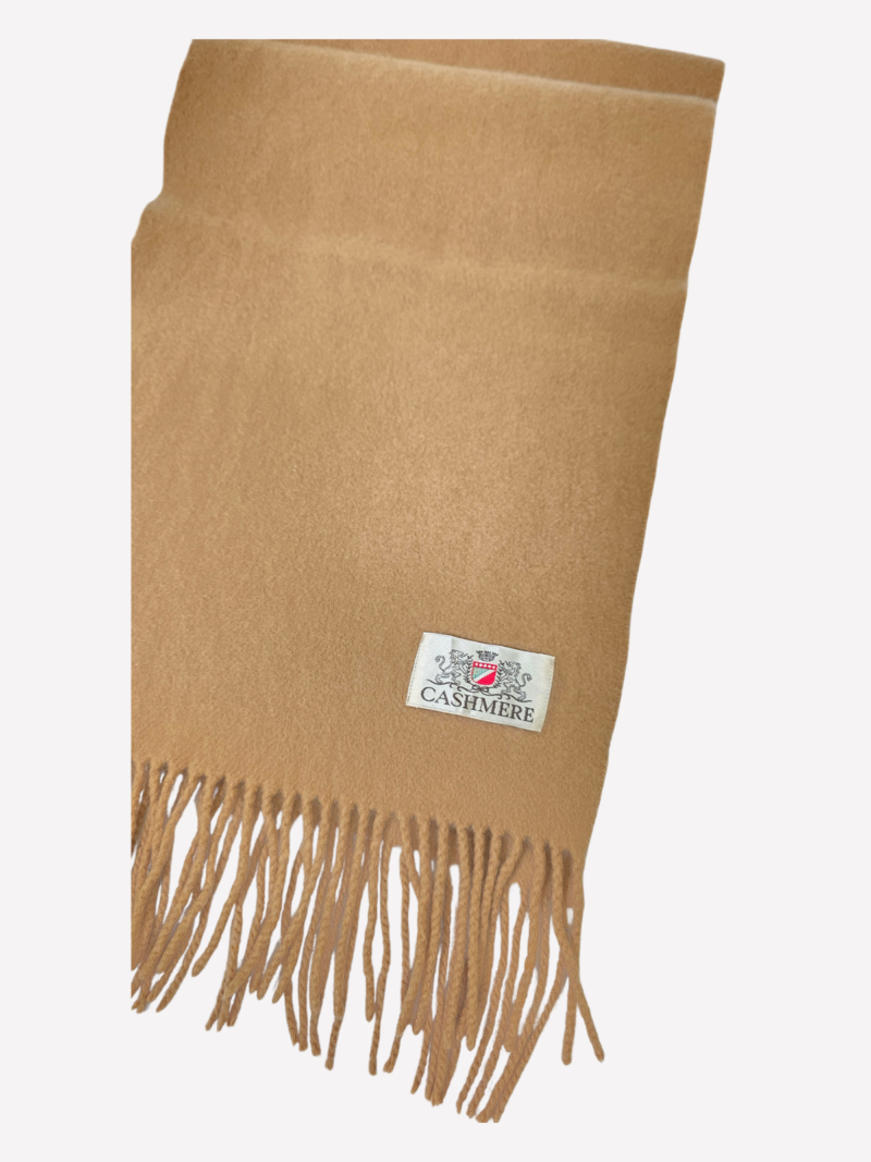Camel-brown cashmere scarf - Image 2