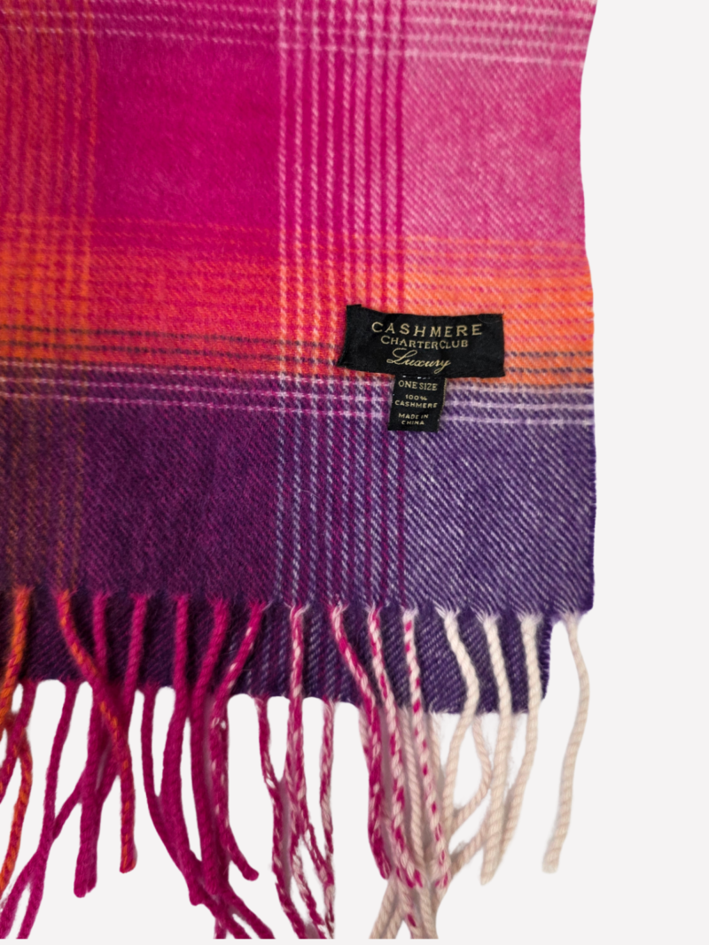 Carter Club Luxury colourful cashmere scarf - Image 2