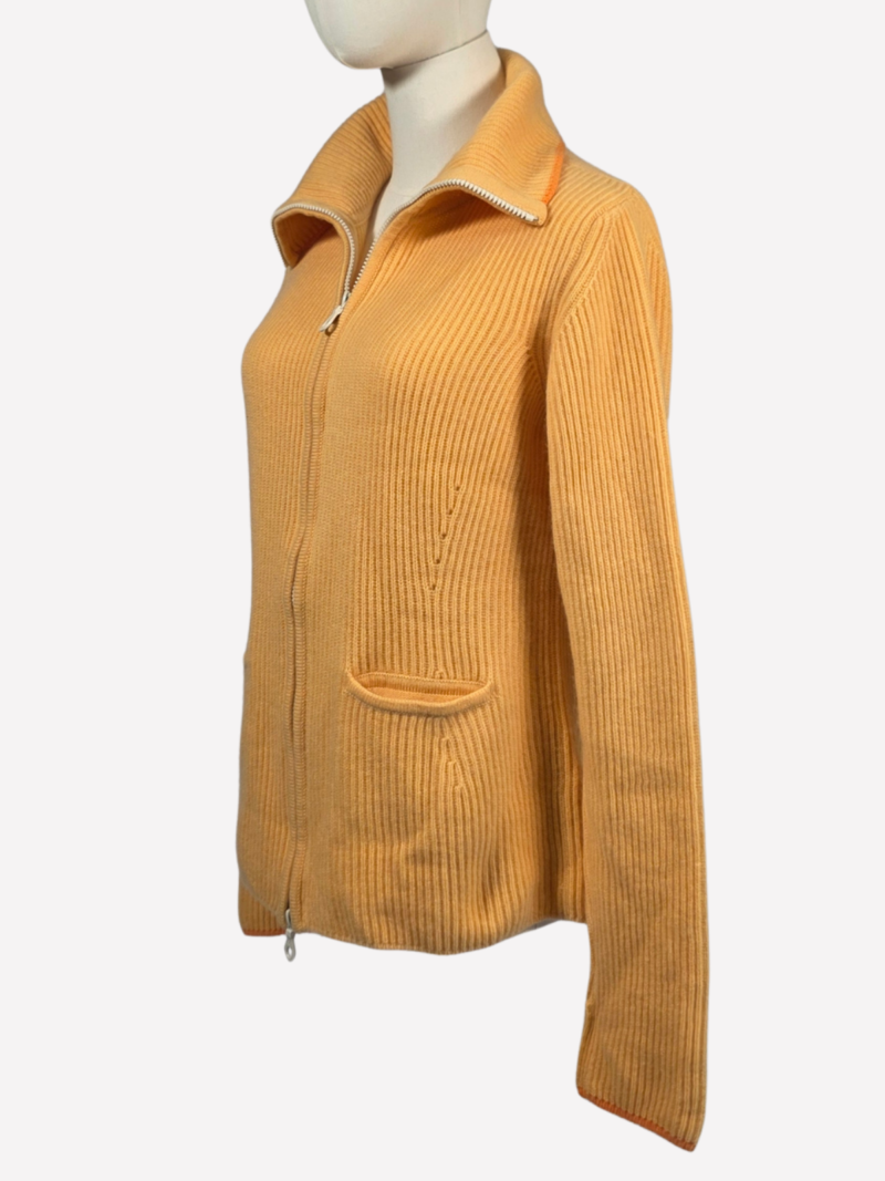 Lana D’Oro yellow cashmere cardigan - Image 2
