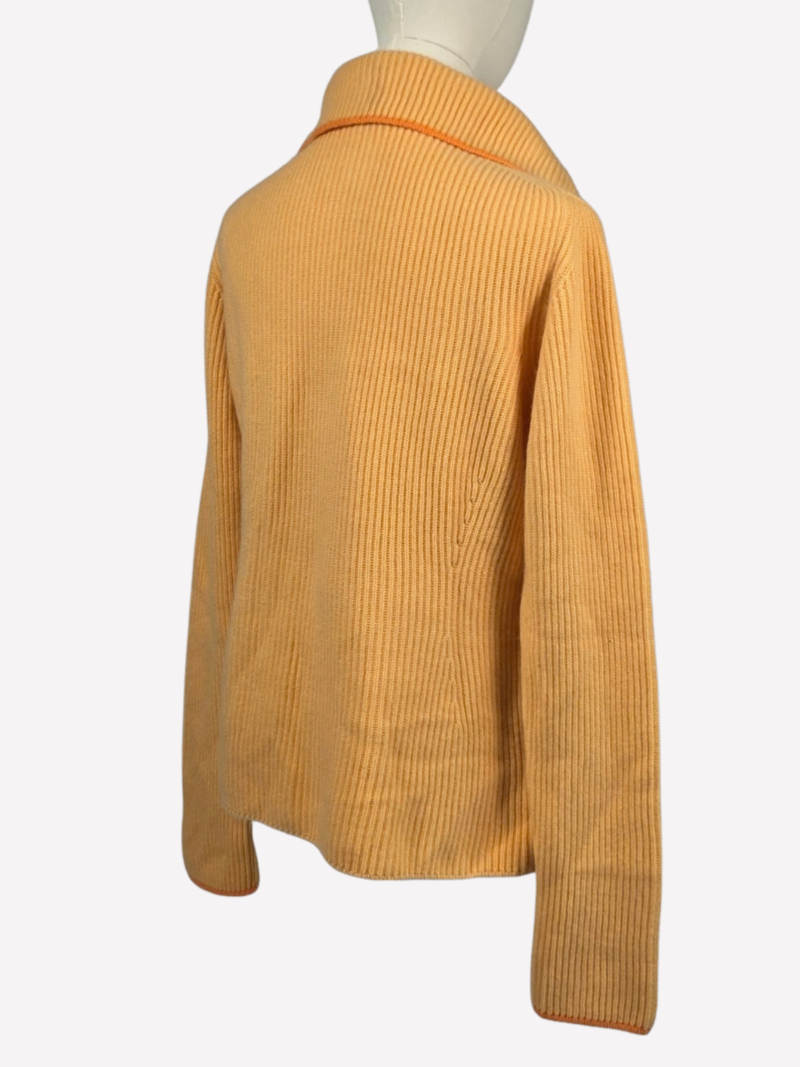Lana D’Oro yellow cashmere cardigan - Image 3