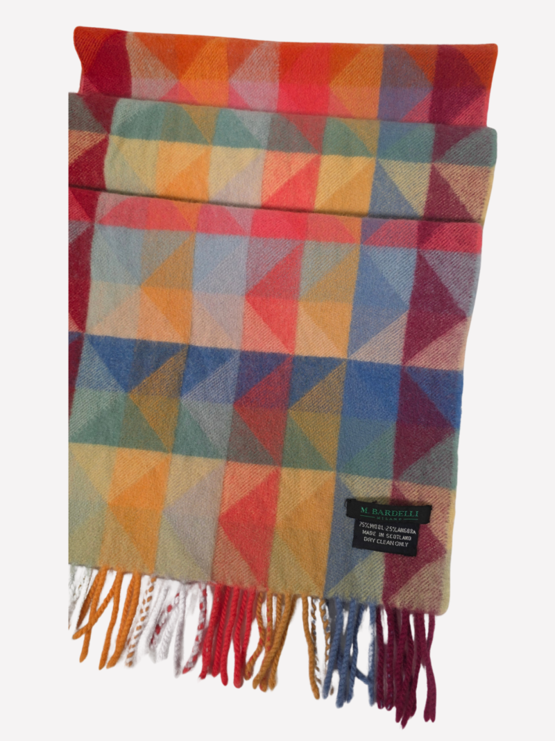 M. Bardelli colorful geometric triangle pattern scarf - Image 2