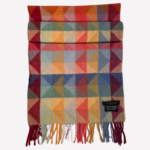 M. Bardelli colorful geometric triangle pattern scarf