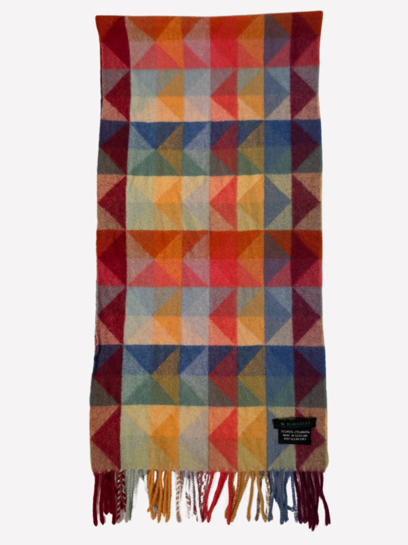 M. Bardelli colorful geometric triangle pattern scarf - Image 3