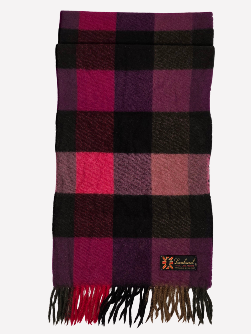MA.AL.BI checkered lambswool scarf - Image 3