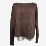 My Bad Attitude dark brown cashmere sweater