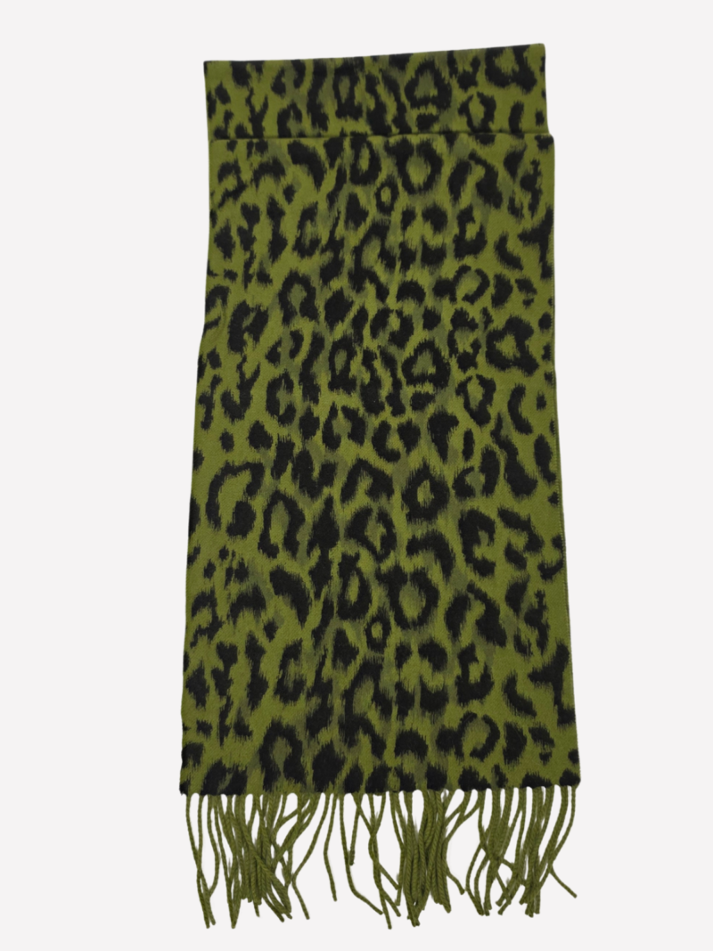Nordstrom green animal-print cashmere scarf - Image 3