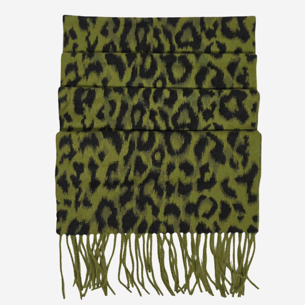 Nordstrom green animal-print cashmere scarf Nordstrom green animal-print cashmere scarf - Image 1