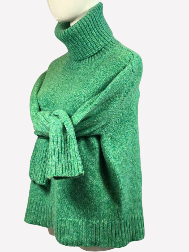 Oliver Lattughi green cashmere sweater - Image 2