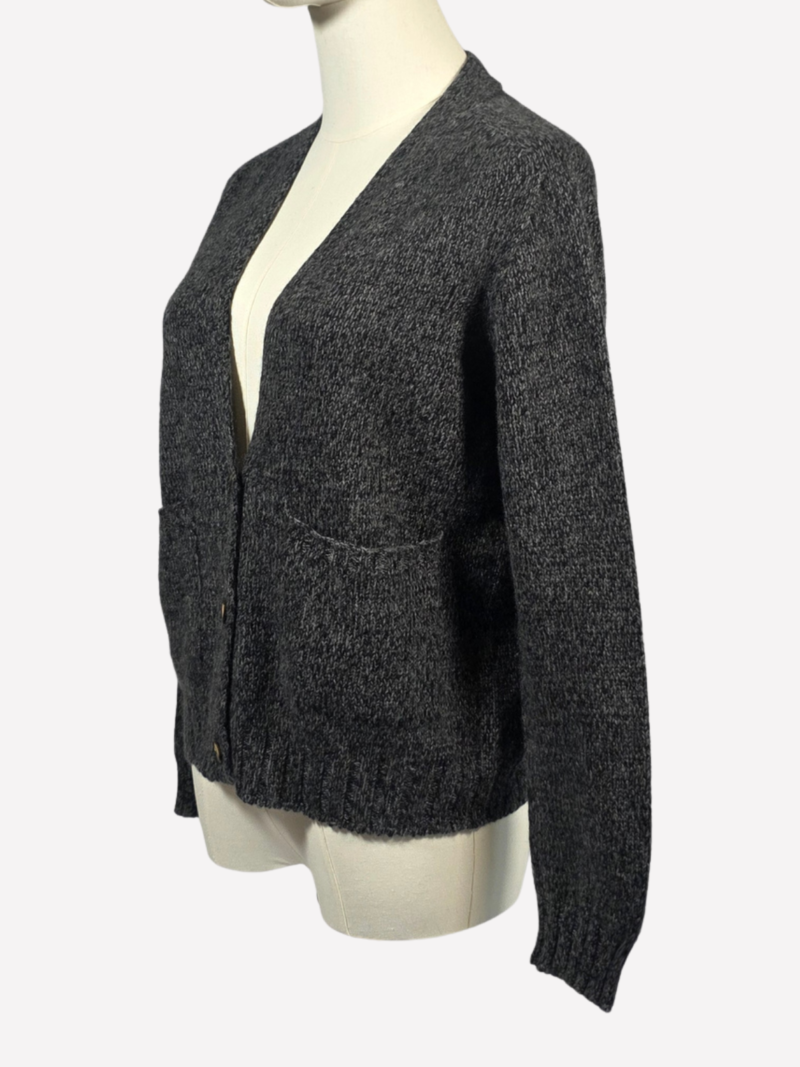 Oliver Lattughi dark grey cashmere cardigan - Image 2