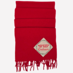 Red vintage wool scarf