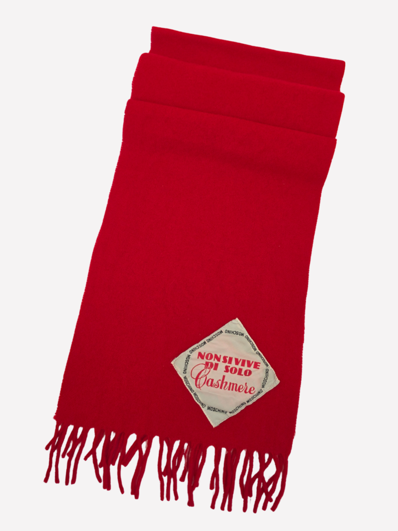 Red vintage wool scarf - Image 2