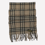 Plaid wool scarf